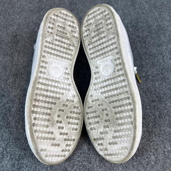 Adidas Women's 9.5 Endorsed By Stan Smith White Snake Print‎ Gold Trim Shoes EUC - Picture 9 of 12